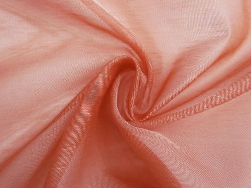 Great value Silk Linen Slub Organza- Sunrise Pink #15836 available to order online New Zealand