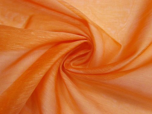 Great value Silk Linen Slub Organza- Pumpkin Orange #15838 available to order online New Zealand