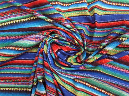 Great value 1m Final Remnant Piece- Tapestry Stripe Matte Spandex #14264 available to order online New Zealand
