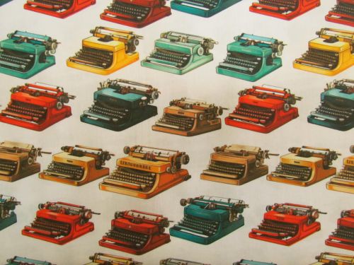Great value Vintage Typewriter Cotton #PW1633 available to order online New Zealand