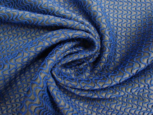 Great value Corded Satin Look Suiting- Royal On Grey #16029 available to order online New Zealand
