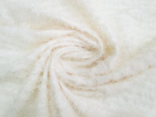 Great value Eyelash Fringe Stripe Viscose Blend Suiting- Pearl #16046 available to order online New Zealand