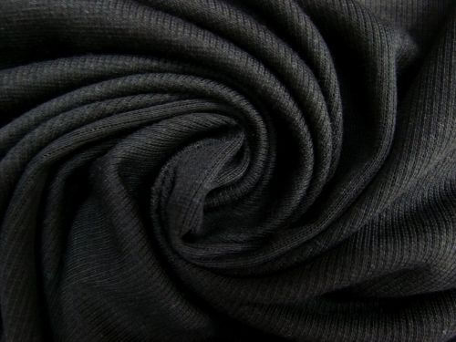 Great value 90cm Final Remnant Piece- 2x2 Bamboo Rib Jersey- Black Bear #9431 available to order online New Zealand