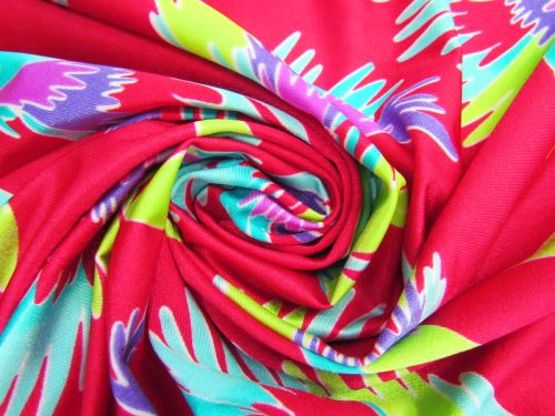 Great value 1.7m Final Remnant Piece- Birds Of A Feather Shiny Spandex #10170 available to order online New Zealand