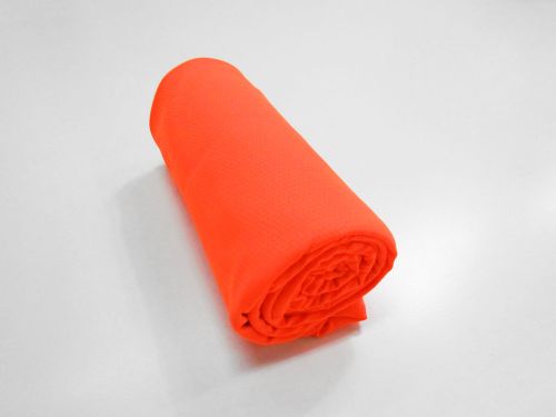 Great value 1m Mini Roll Remnant- Active Eyelet Spandex- Shocking Orange available to order online New Zealand
