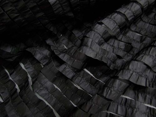 Great value 1.4m Final Remnant Piece- Ruffle Ribbon on Stretch Mesh- Black available to order online New Zealand