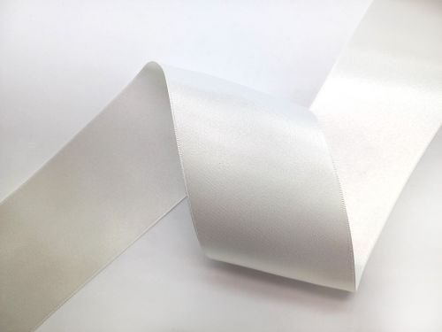 Great value Double Sided Satin Ribbon- 70mm- 1 WHITE available to order online New Zealand