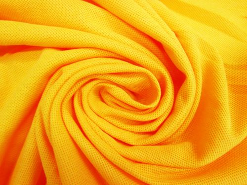 Great value Cotton Blend Pique Knit- Canary Yellow #10876 available to order online New Zealand