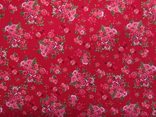 Great value Red Rose Bouquet Cotton #PW1457 available to order online New Zealand