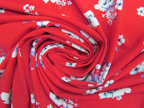 Great value Anemone Meadow Matte Spandex- Red #11332 available to order online New Zealand