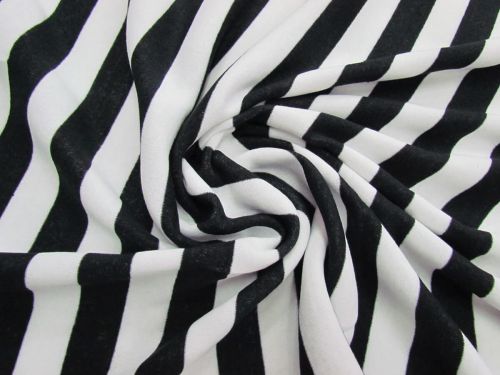 Great value Striped Fleece- Black / White #5075 available to order online New Zealand