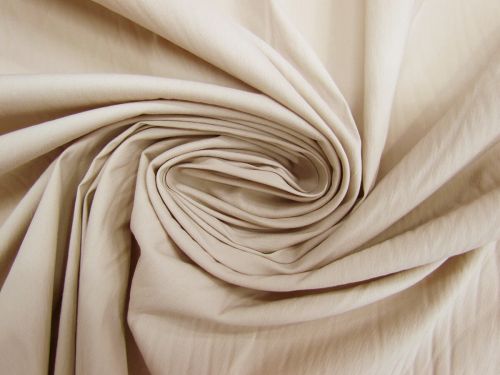 Great value Stretch Cotton Blend Shirting- Light Beige #11435 available to order online New Zealand
