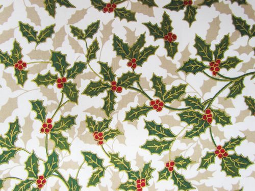 Great value Jolly Holly Cotton- Ivory available to order online New Zealand