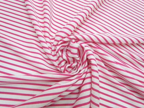 Great value Stripe Interlock Jersey- Lively Pink #5295 available to order online New Zealand