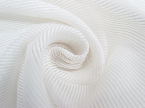Great value Silk Self Stripe Organza- White Candy #9766 available to order online New Zealand