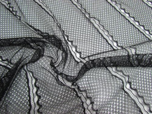 Great value Delicate Wave Lines Lace- Black available to order online New Zealand
