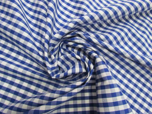 Great value 6mm Gingham Cotton- Royal Blue #5561 available to order online New Zealand