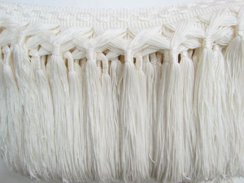 Great value 200mm Tassel Trim- White #862 available to order online New Zealand