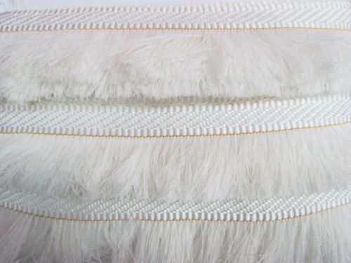 Great value 70mm Embroidered Tape Fringe- White available to order online New Zealand