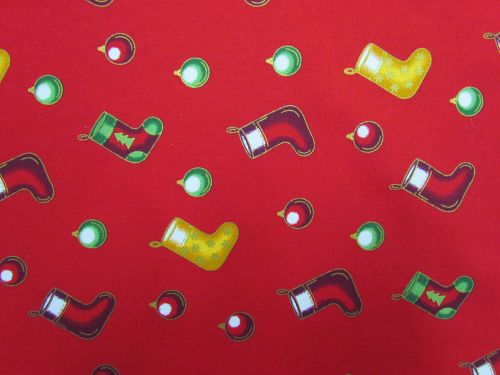 Great value Deck The Halls Cotton- Red #5727 available to order online New Zealand