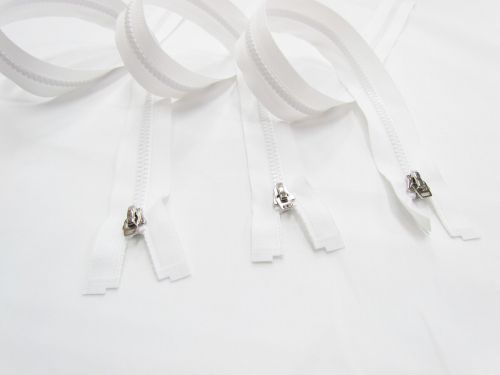 Great value Zipper Bundle- Short Head Open End- 55cm White- Pack of 3 available to order online New Zealand