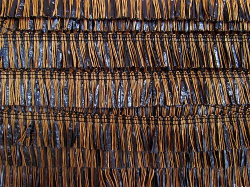 Great value 32mm Stretch Raffia Fringe Trim- Brown And Black #T333 available to order online New Zealand