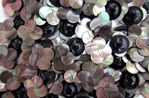 Great value Black- Opal Finish Flower Couture Buttons- CB222 available to order online New Zealand