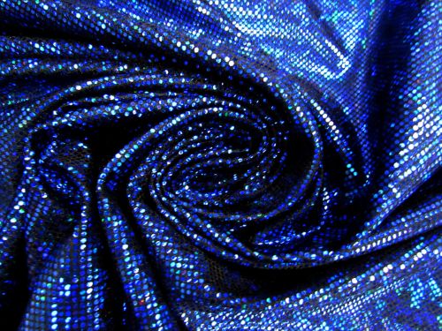 Great value Dark Shattered Glass Spandex- Royal on Black available to order online New Zealand