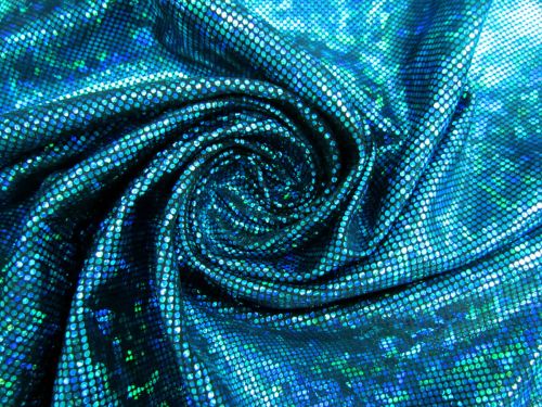 Great value Dark Shattered Glass Spandex- Aqua on Black available to order online New Zealand