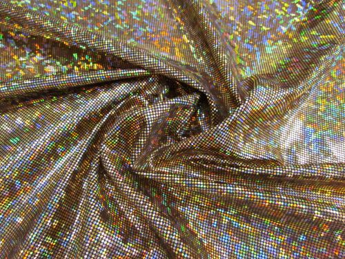 Great value Dark Shattered Glass Spandex- Gold on Black available to order online New Zealand
