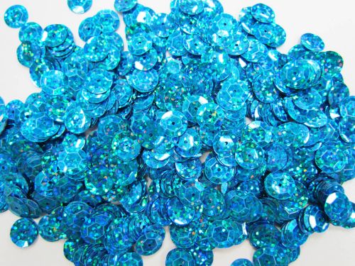 Great value 24gm Sequin Pack- Holographic Blue- 10mm #034 available to order online New Zealand