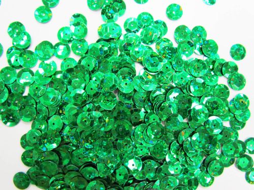 Great value 24gm Sequin Pack- Holographic Emerald- 8mm #036 available to order online New Zealand