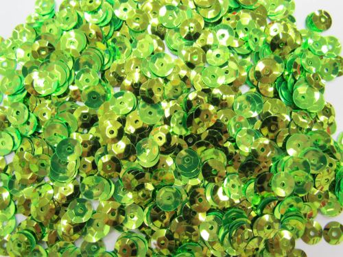 Great value 24gm Sequin Pack- Lime Green- 8mm #038 available to order online New Zealand