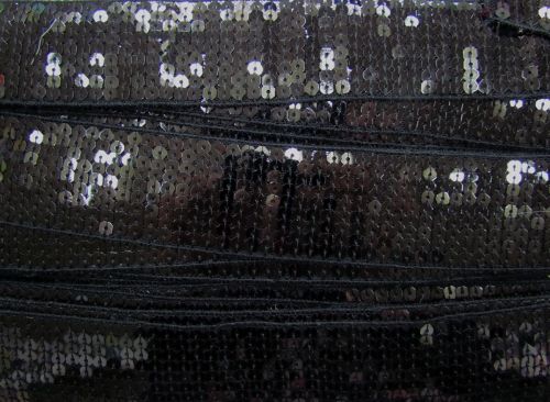 Great value 40mm Glomesh Sequin Trim- Black #075 available to order online New Zealand