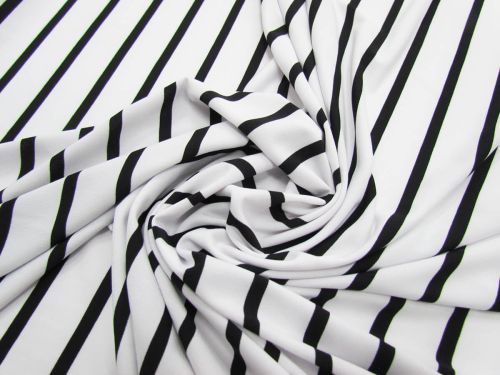 Great value Thin Stripe ITY Jersey- Black / White #2389 available to order online New Zealand