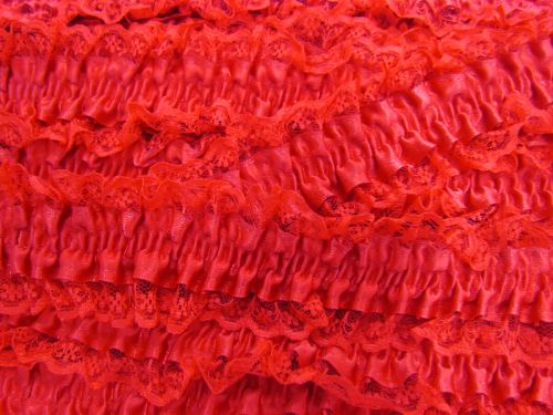 Great value 50mm Lace Garter Elastic Trim- Red #254 available to order online New Zealand