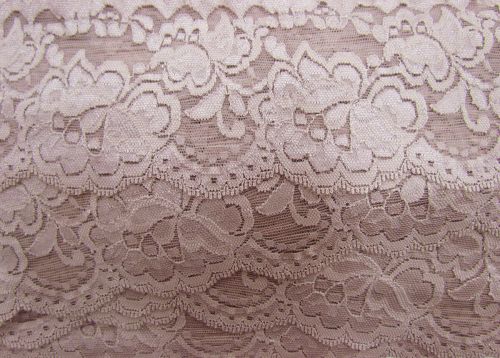 Great value 85mm Giselle Stretch Floral Lace Trim- Dusty Rose #261 available to order online New Zealand