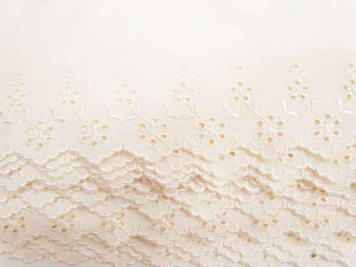 Great value 80mm Broderie Anglaise Trim- Cake Cream #357 available to order online New Zealand