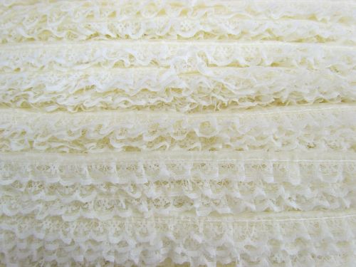 Great value 15mm Frill Lace Trim- Butter Cream #378 available to order online New Zealand