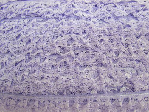 Great value 20mm Frill Lace Trim- Bright Lilac #379 available to order online New Zealand