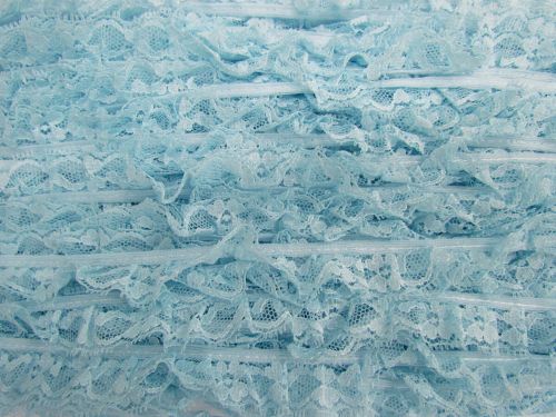 Great value 20mm Frill Lace Trim- Sky Blue #380 available to order online New Zealand