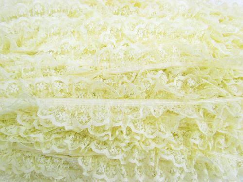 Great value 24mm Penelope Lace Frill Trim- Citrus Yellow #384 available to order online New Zealand