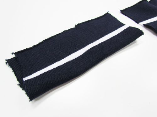 Great value Cotton Blend Pre-Cut Cuff Ribbing- Navy With White Stripe #RWC001 available to order online New Zealand