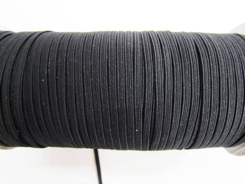 Great value 3mm Braided Elastic- Black #1005M available to order online New Zealand