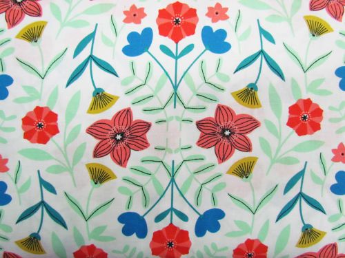 Great value Flower Kaleidoscope Cotton- White #PW1089 available to order online New Zealand