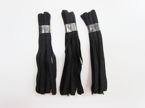 Great value 3m pack of 6mm Braided Elastic- Black - 3 Pack Bundle #1018F available to order online New Zealand