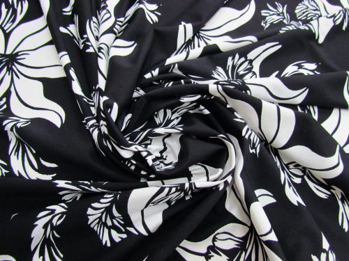 Great value Blissful Blossom Lightweight Spandex- Black #4893 available to order online New Zealand