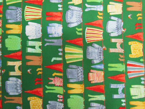 Great value Organic Cotton- Winter Gnomes- Clothes Line- Green #51875 available to order online New Zealand