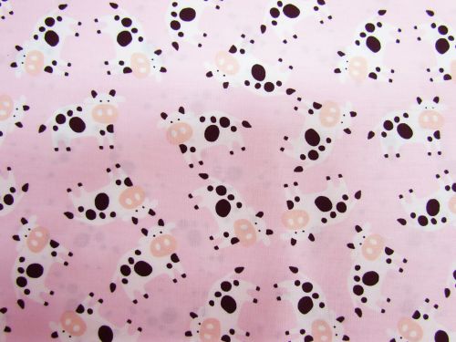 Great value Cutie Cows Cotton- Pink PW1299 available to order online New Zealand