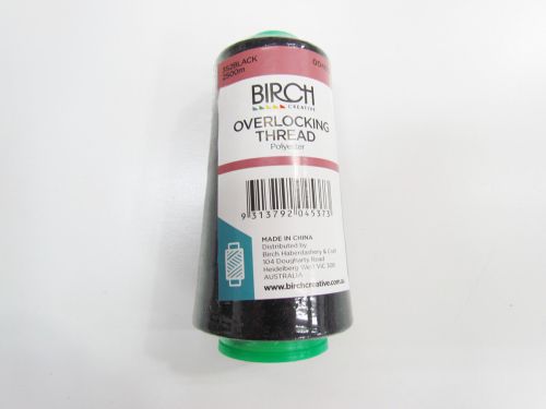 Great value 2500m Polyester Overlocking Thread- 352 Black available to order online New Zealand